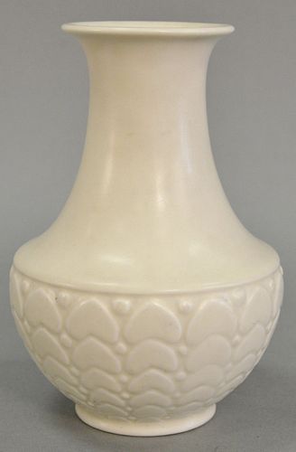 Rookwood matte white vase #6654, signed on bottom.