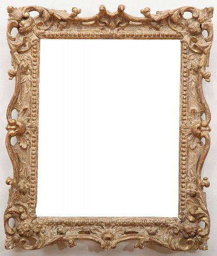 ENGLISH CARVED GILTWOOD PICTURE FRAME