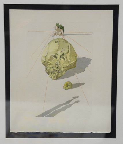 Salvador Dali (Spanish, 1904 - 1989), woodblock print from "Divine Comedy Suite", unsigned, verso signed by Albert Fields of the Salvador Dali Archive