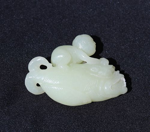 Carved Chinese Figural Jade Grouping