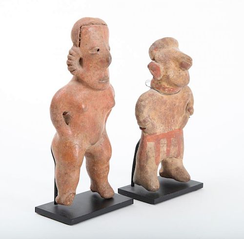 TWO WEST MEXICAN POTTERY FIGURES