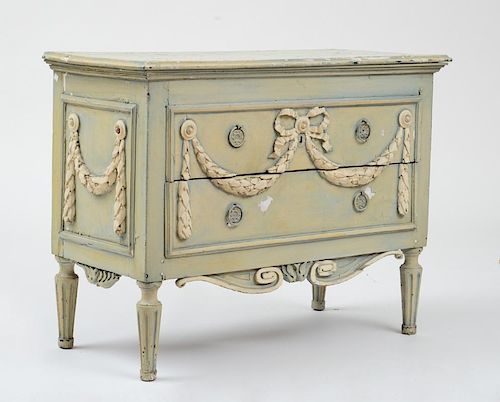 ITALIAN NEOCLASSICAL STYLE PAINTED COMMODE