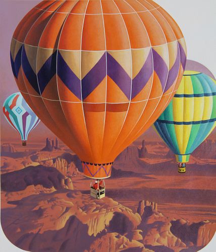Howard Koslow (1924 - 2016) "Hot Air Balloons"