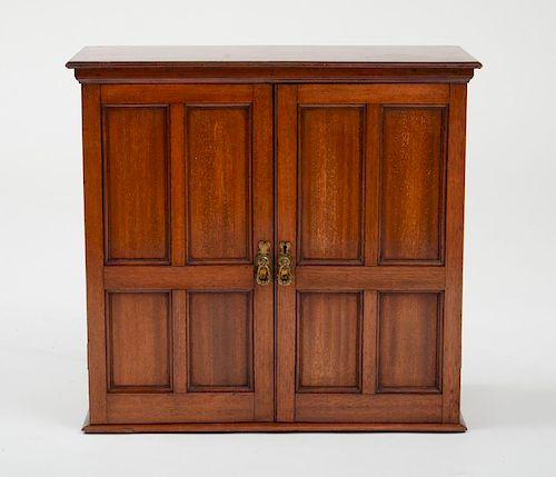 VICTORIAN MAHOGANY TWO-DRAWER TABLE CABINET