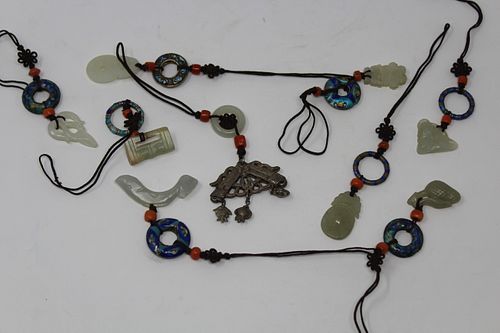 (7) Chinese Jade Jewelry Pieces