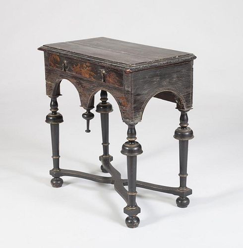 WILLIAM AND MARY BLACK-PAINTED DRESSING TABLE