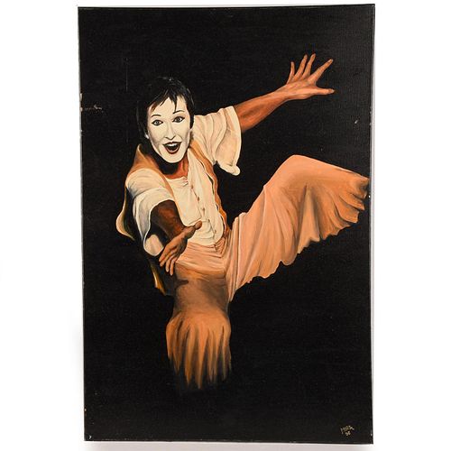 MIME DANCER PAINTING ON CANVAS, SIGNED