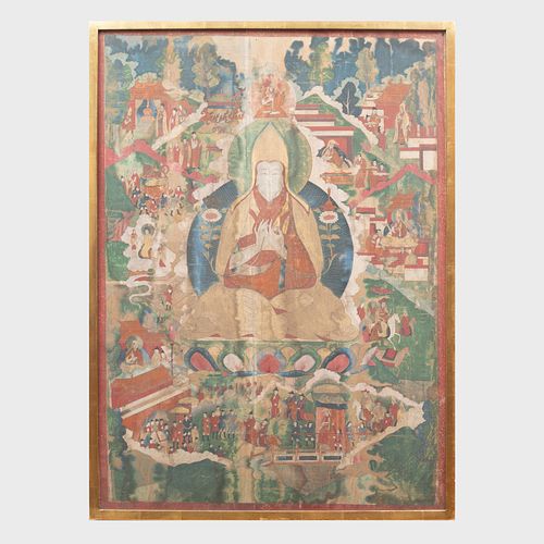 Thangka of a Gelung Lama