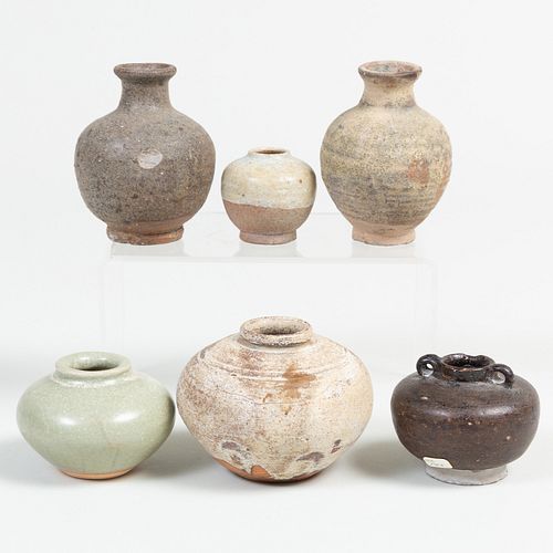 Group of Asian Porcelain and Earthenware Vessels 