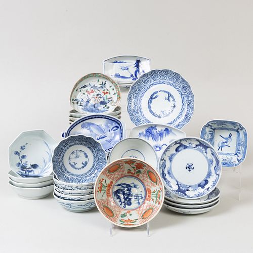 Group of Japanese Porcelain and Blue and White Wares