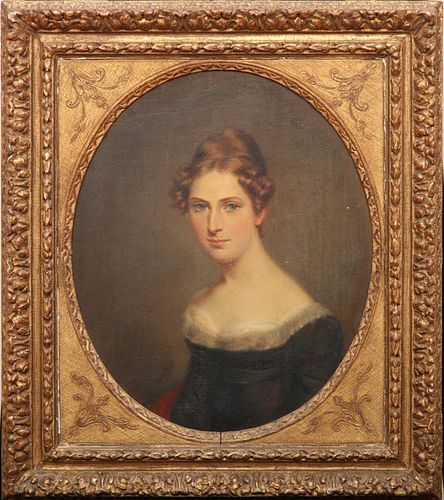 ENGLISH SCHOOL: PORTRAIT OF A YOUNG LADY