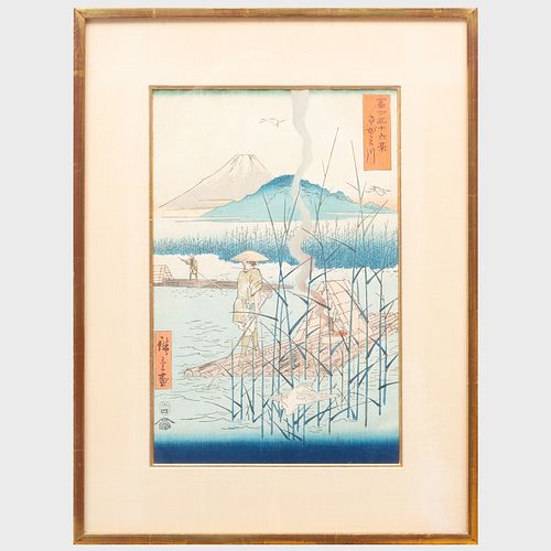 Utagawa Hiroshige (1796-1858): Sagami River (Sagamigawa)