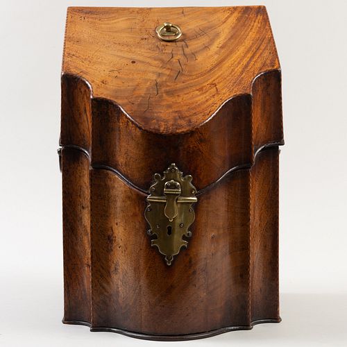 Regency Brass-Mounted Mahogany Knife Box
