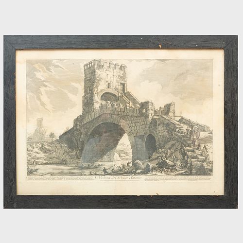 Giovanni Battista Piranesi (1720-1778): Veduto dell' Arco di Tito; Veduta dell'Anfiteatro Flavio; Veduta del Tempio di Giove Tonante; and Veduta del P