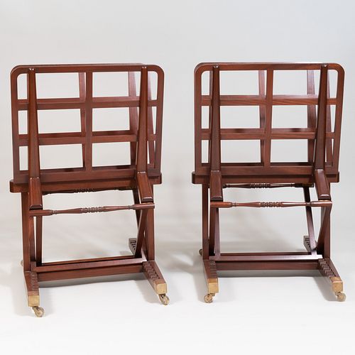 Two Victorian Style Brass-Mounted Mahogany Stands, of Recent Manufacture