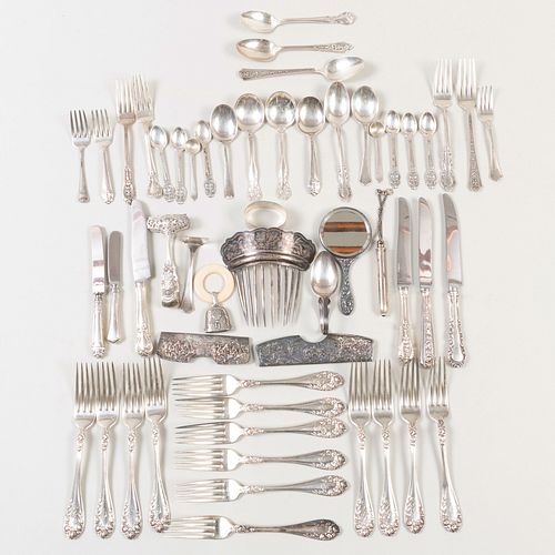 Group of American Silver Flatware and Small Articles