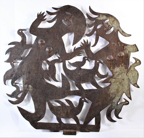 Janvier Louis Juste (20th C.Haiti) Sculpted Steel