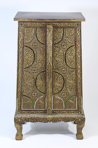 Carved Gilt Southeast Asian Footed Cabinet