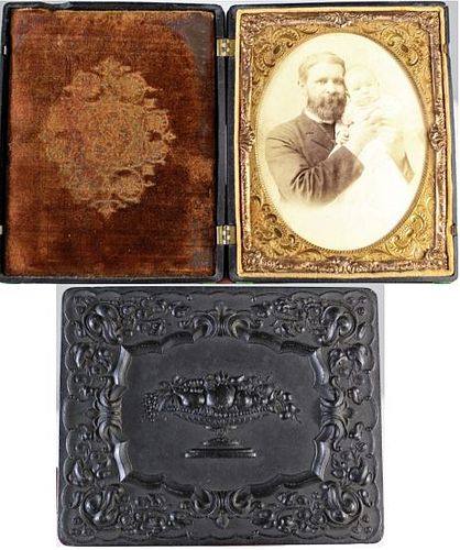 U.S. Union Case, Half-Plate, Double Clasp 1850's