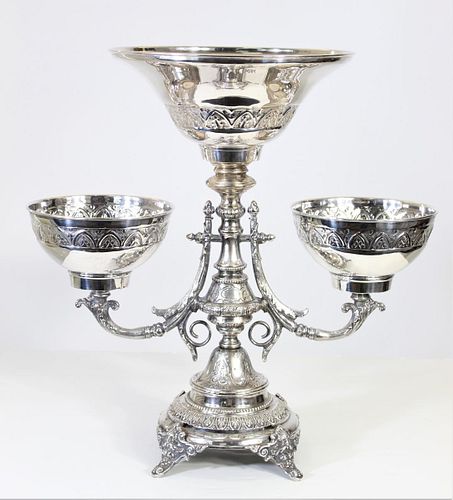 Grand Victorian Style Silver Plate Epergne