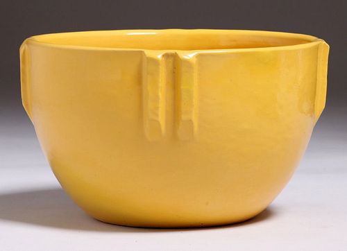 Large Bauer Yellow Indian Bowl c1920s