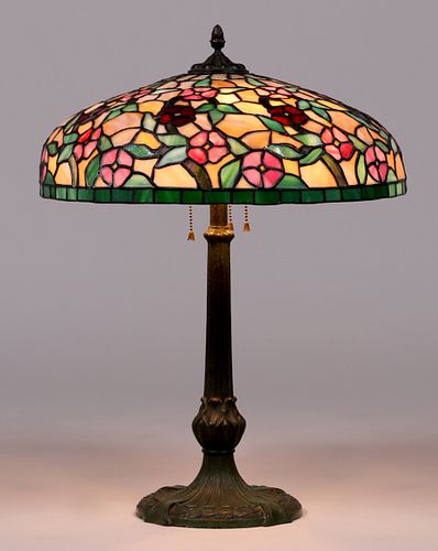Chicago Mosaic Leaded Glass Lamp c1910