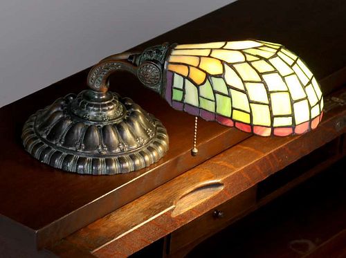Wilkinson Lamp Co Leaded Glass Piano Lamp c1909-1915