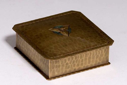 Roycroft Hammered Copper Trifoil Box