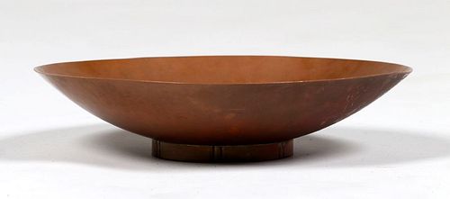 Dirk van Erp Hammered Copper Fruit Bowl c1930s