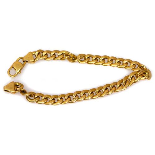 18k gold curb link bracelet, Italy
