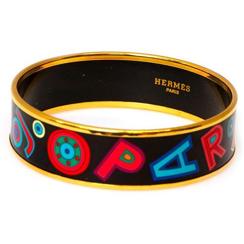 Hermes enamel bangle bracelet