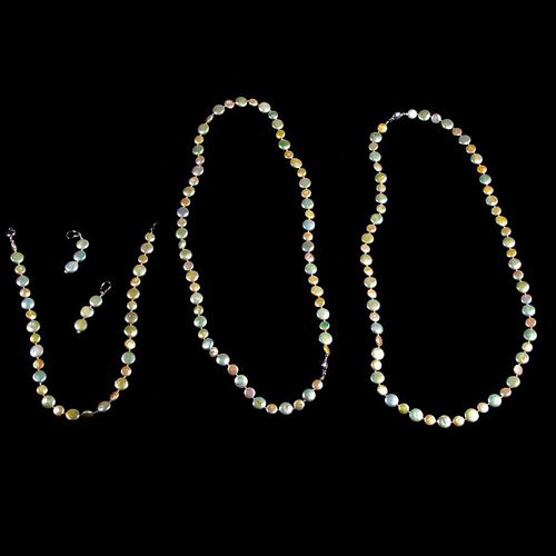 Collection of cultured coin pearl & 14k gold jewelry