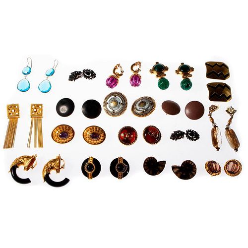 Collection of costume jewelry earrings