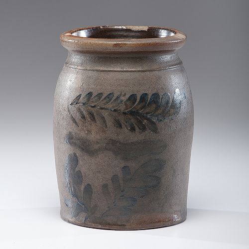 A Cobalt-Decorated Stoneware Jar