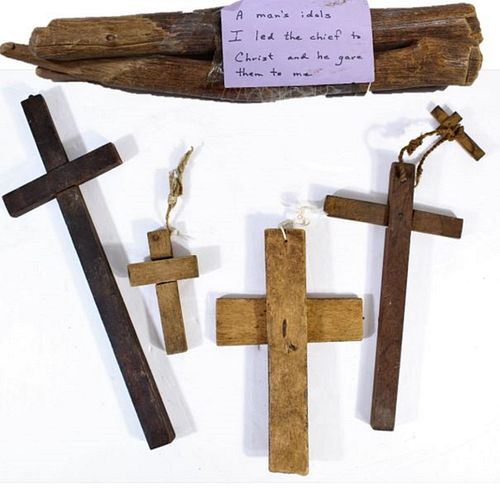 African Missionary Crosses, Idol Sticks 1900's