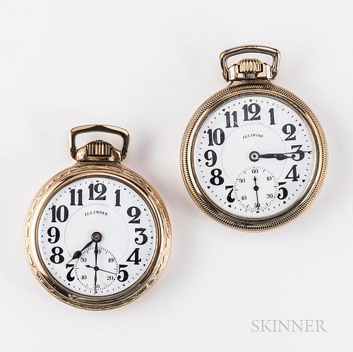 Two Illinois Watch Co. "Sixty Hour Bunn Special" Watches