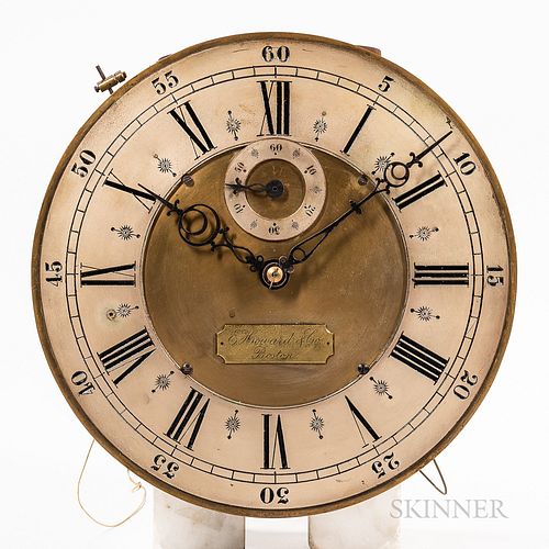 E. Howard & Co. Hall Clock Movement and Dial with Ratchet Wind