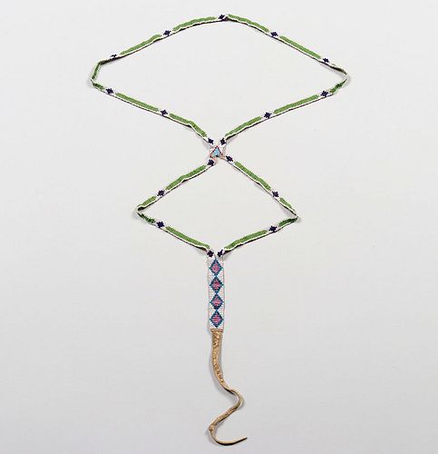 Native American Plains Indian Beaded Necklace c1890s