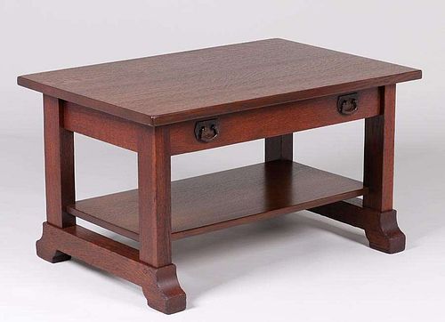 Lifetime Furniture Co One-Drawer Coffee Table c1910
