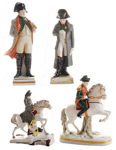 Four Porcelain Napoleon Figures