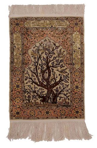 Finely Woven Kerman Tree of Life Rug