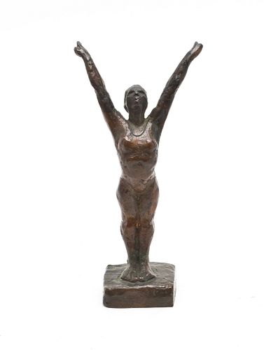 Marc Mellon Bronze "Gymnast" Figural Sculpture