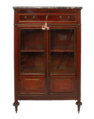 Federal Style Mahogany Cabinet w Marble Top