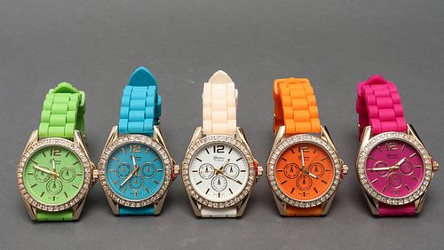 Geneva Platinum Colorful Ladies' Watch Set, 5