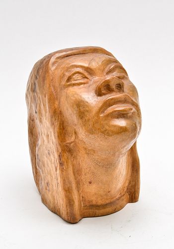 Andre Lafontant Haitian Carved Wood Head