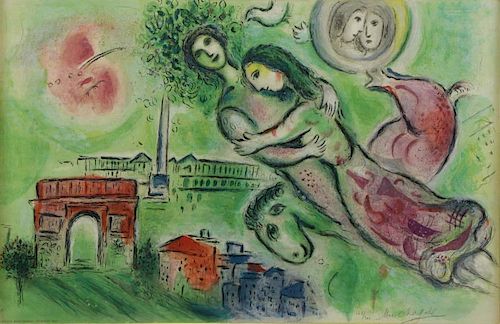 CHAGALL, Marc (After). Color Lithograph "Romeo et