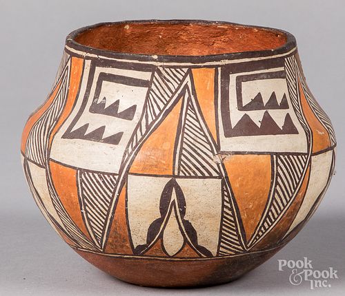 Acoma Indian polycromed pottery olla