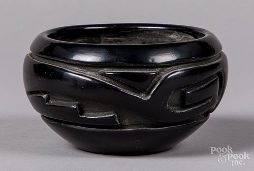 Margaret Tafoya Santa Clara Indian blackware bowl