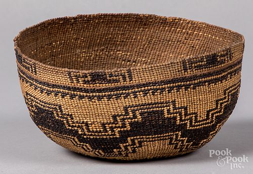 California Yurok Indian basketry cap