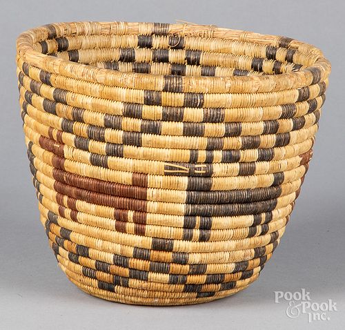 Hopi Indian coiled basket
